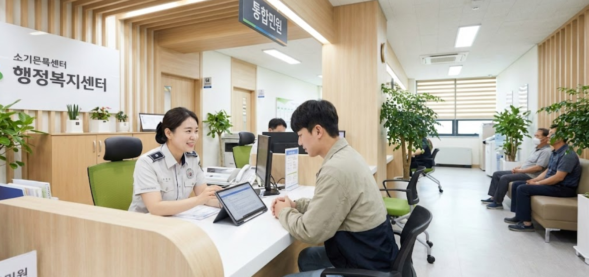 시흥시 관할 동 행정복지센터의 친절한 상담 창구