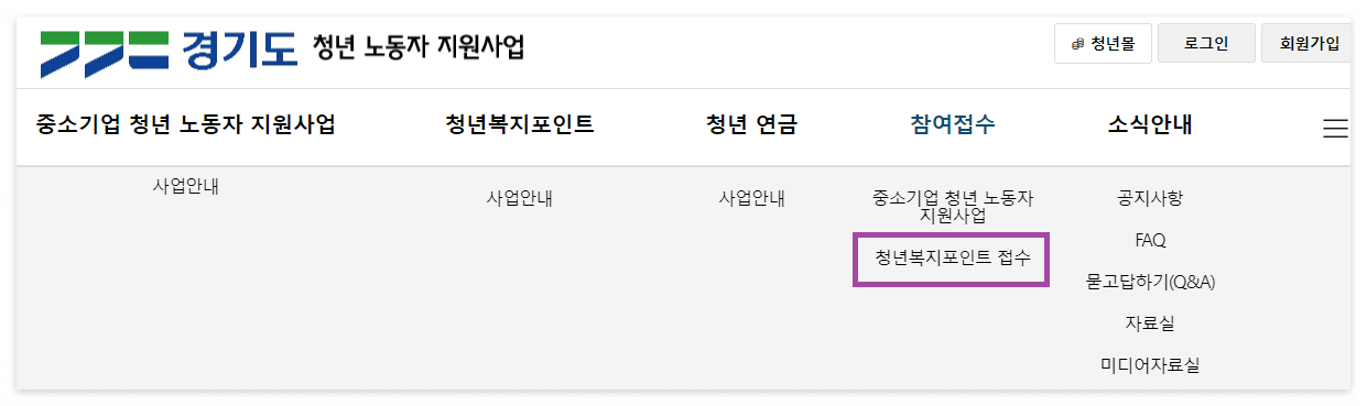 경기도 청년복지포인트