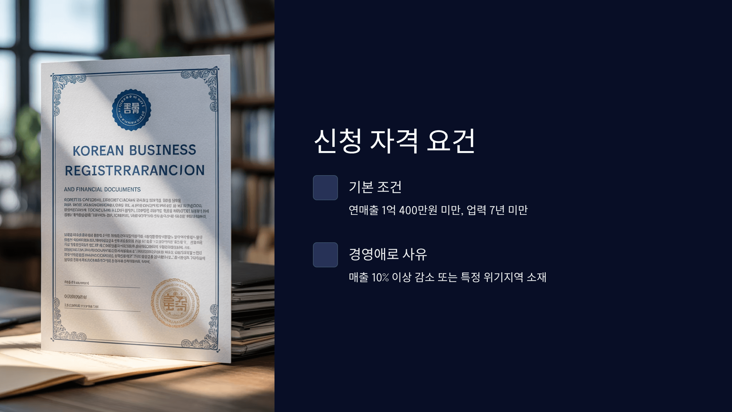 신청 자격 요건