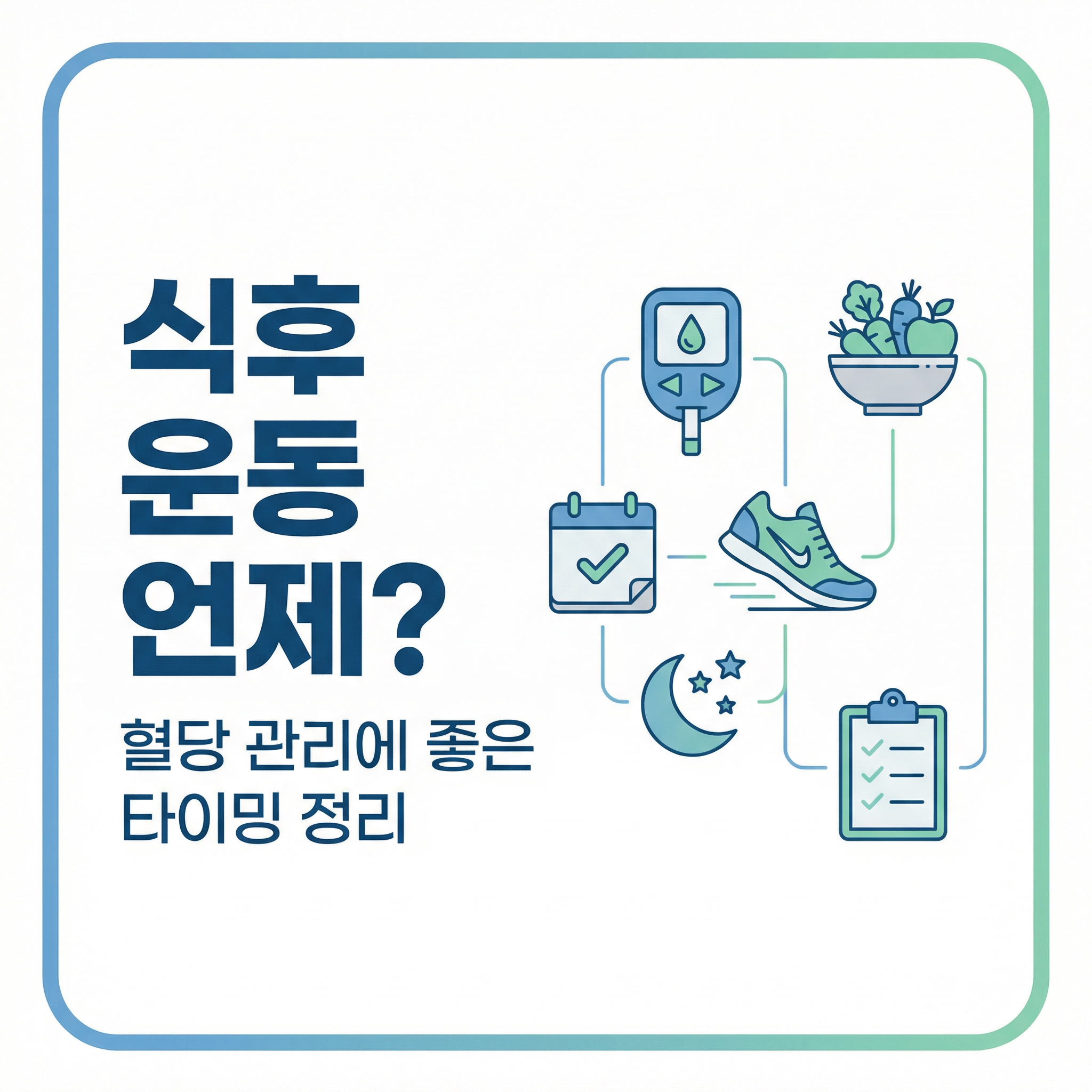 식후 운동 타이밍 인포그래픽