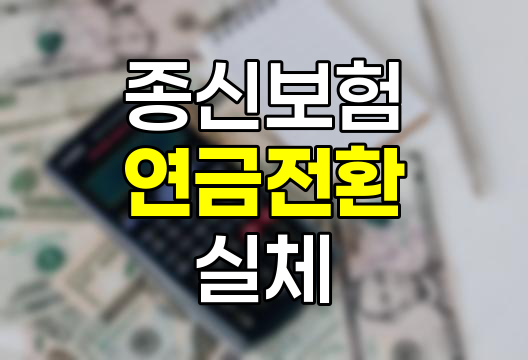 종신보험 연금전환의 실체