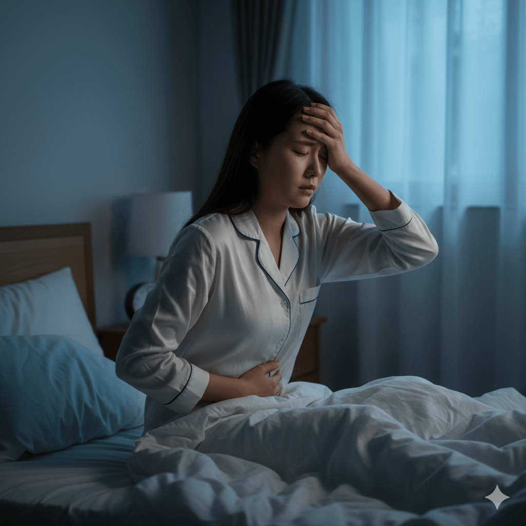 자다가 속 아픔 - 사진