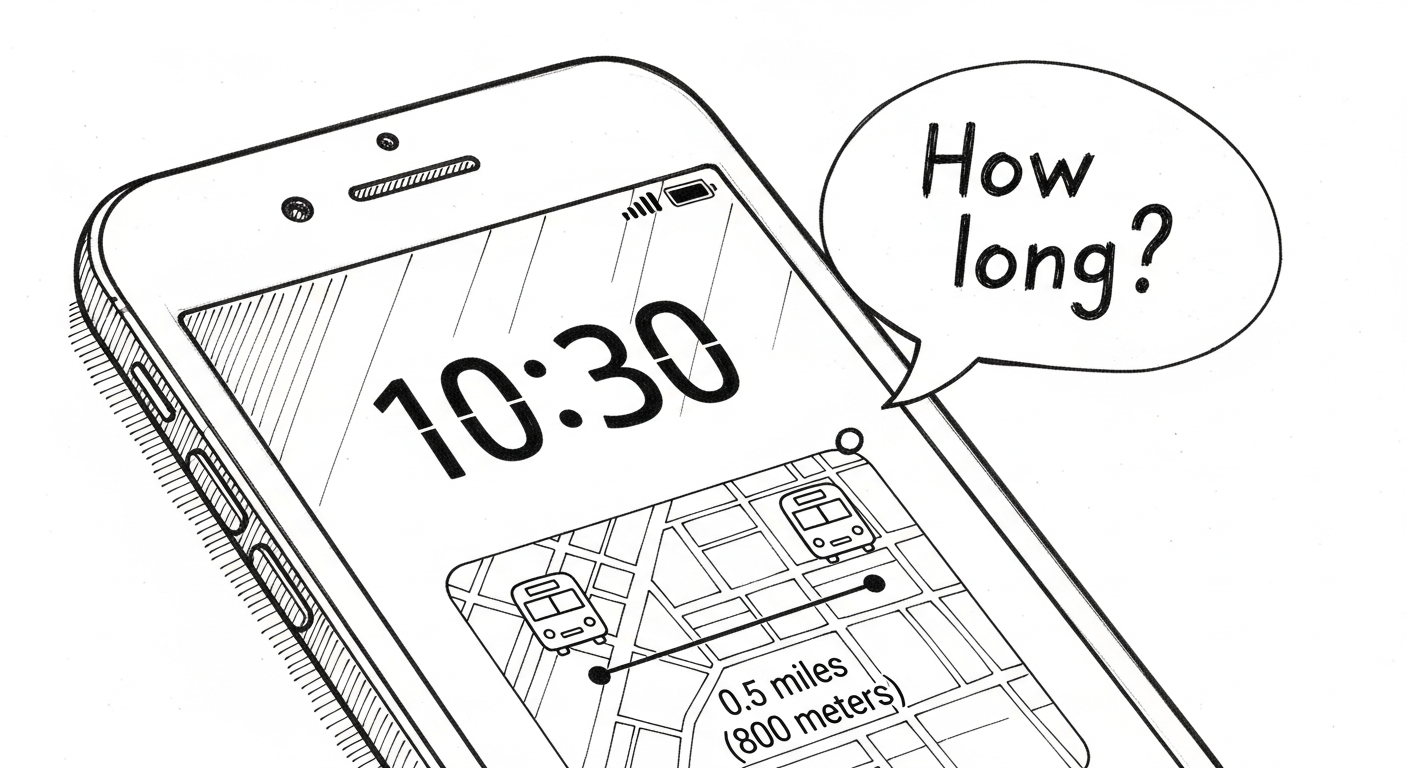 버스 소요 시간을 묻는 질문