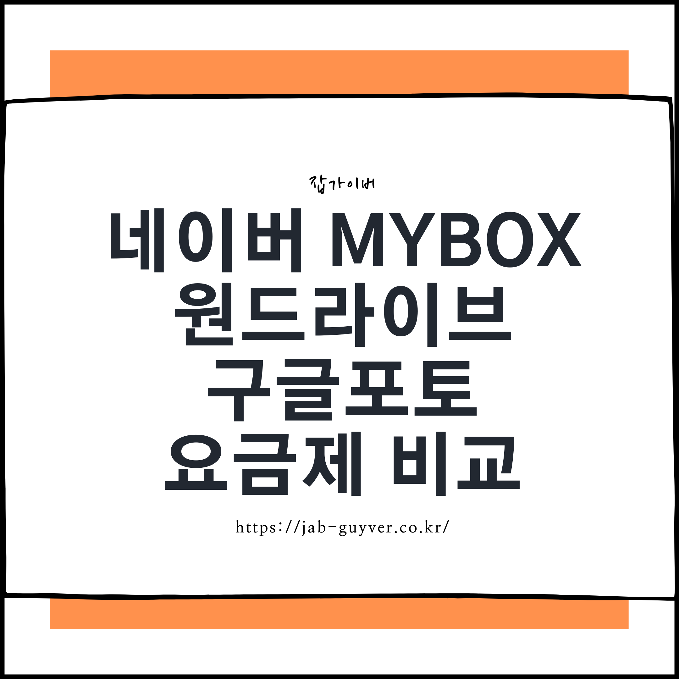 사진&middot;문서 백업 끝판왕, 네이버 Mybox 원드라이브 구글드라이브 iCloud 요금제 한눈에 보기