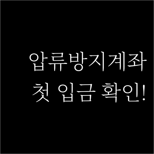 압류방지계좌 은행 변경 후 첫 급여 ..