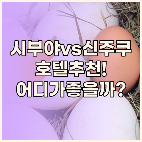 시부야 미야시타 파크 호텔과 신주쿠 