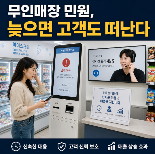 무인매장 고객 민원, 늦으면 매출도 놓친다