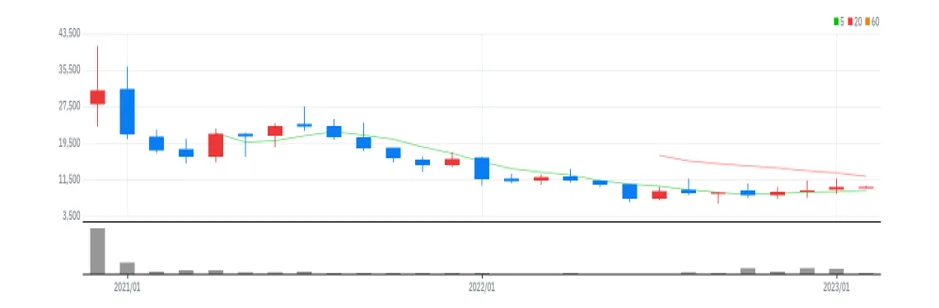 엔젠바이오 월봉