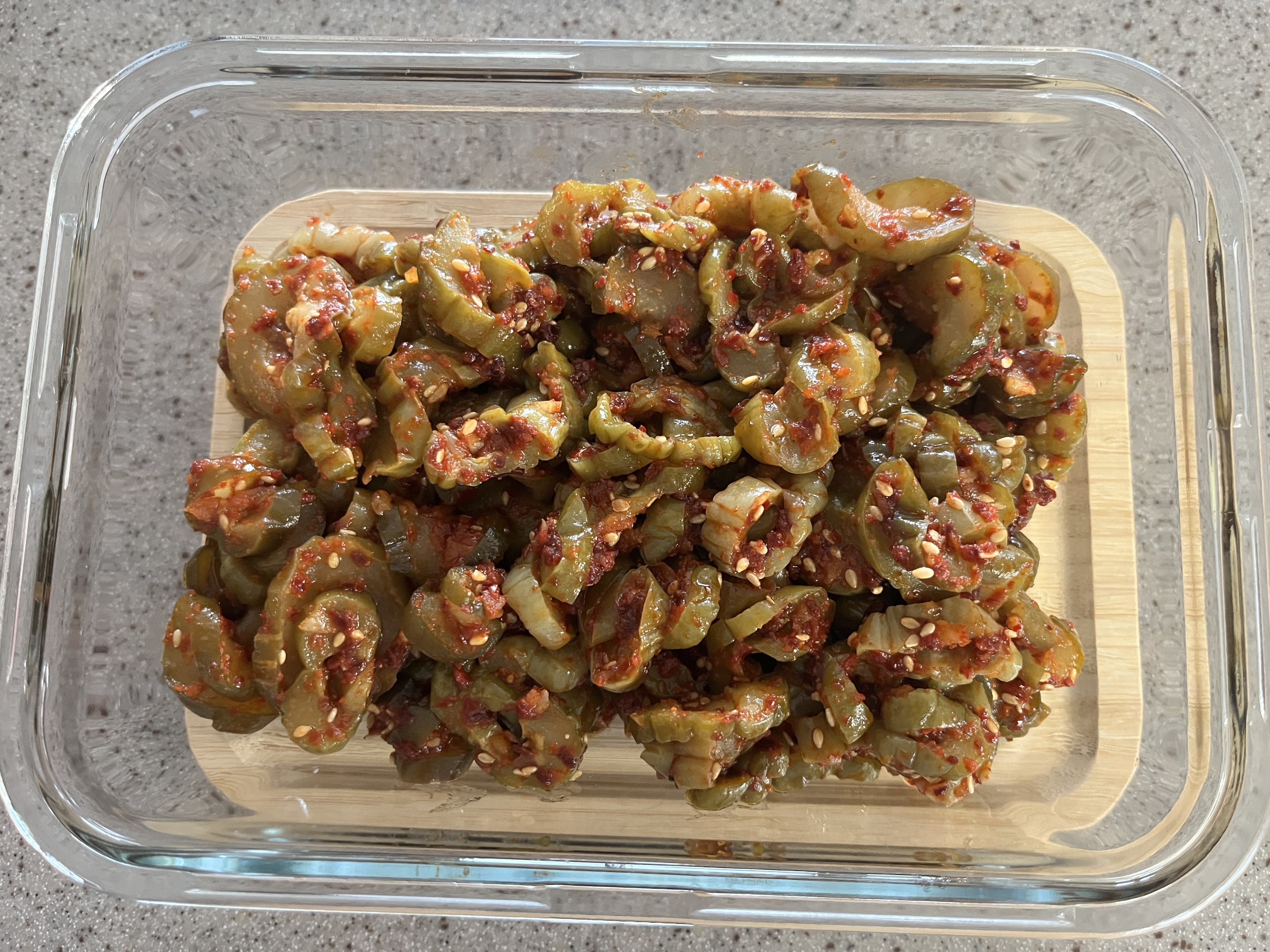 오이지무침완성