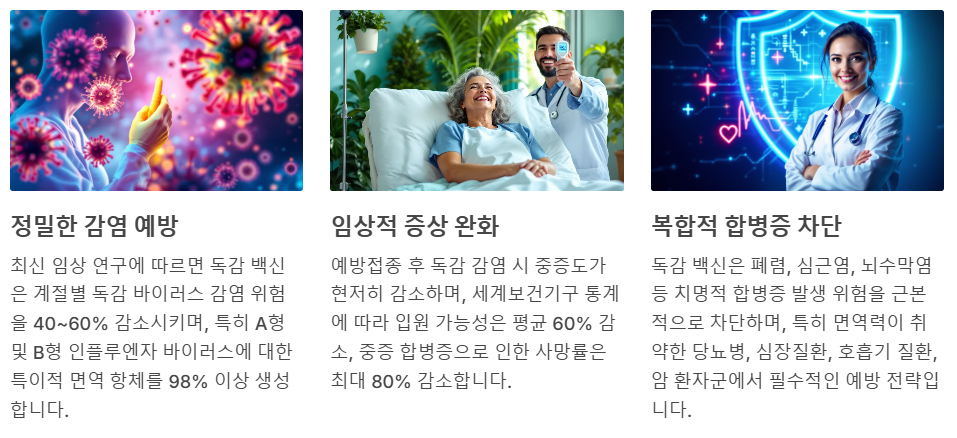 독감 예방접종의 과학적 효과