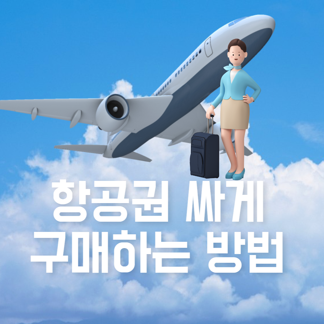 항공권 저렴하게 사는 방법 총정리