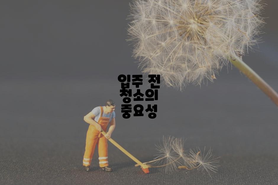입주 전 청소의 중요성