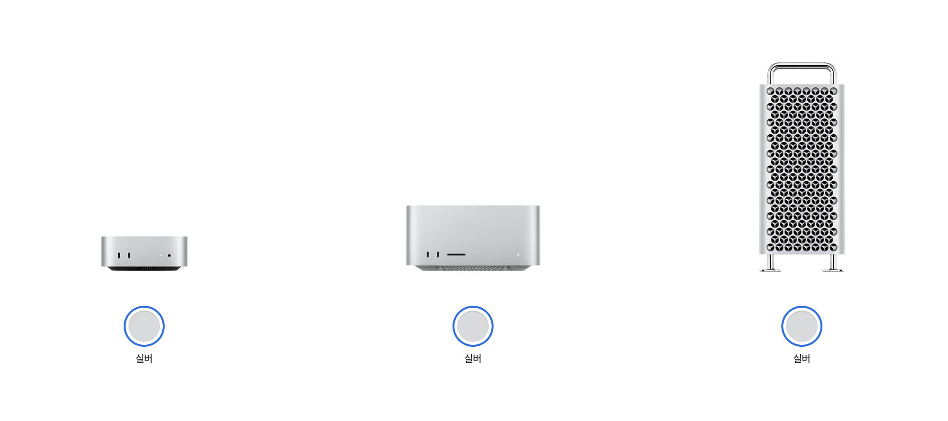 애플 맥 미니, 맥 스튜디오, 맥 프로