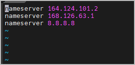 nameserver 설정하기