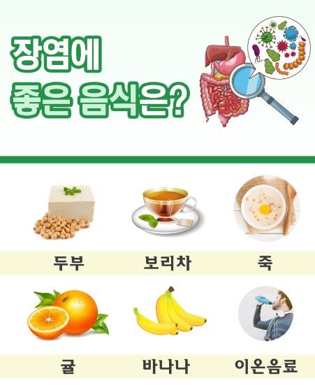 장염에 좋은 음식 사진