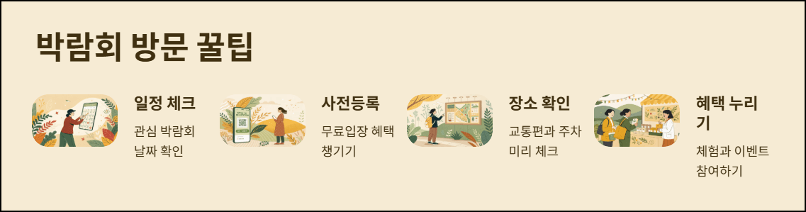 마무리: 박람회 방문 꿀팁