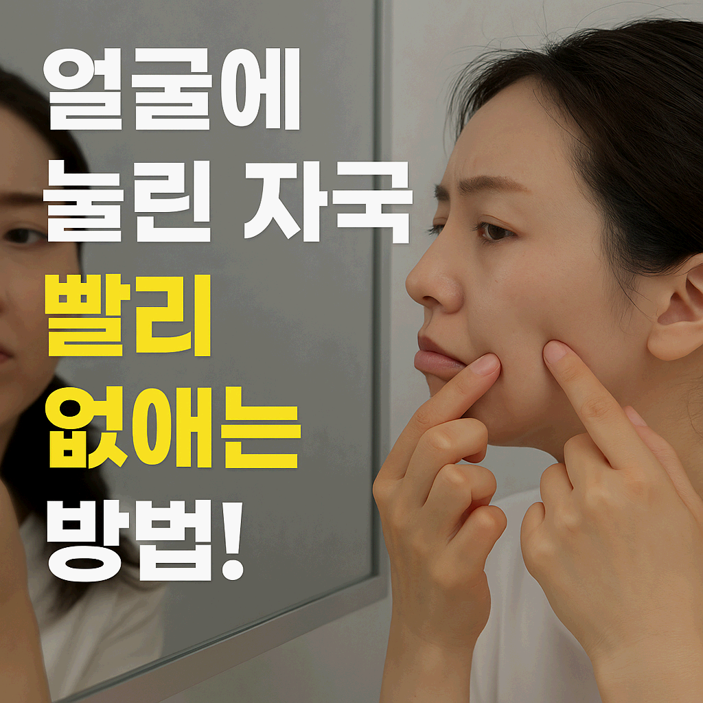 얼굴에 눌린 자국 빨리 없애는 방법!