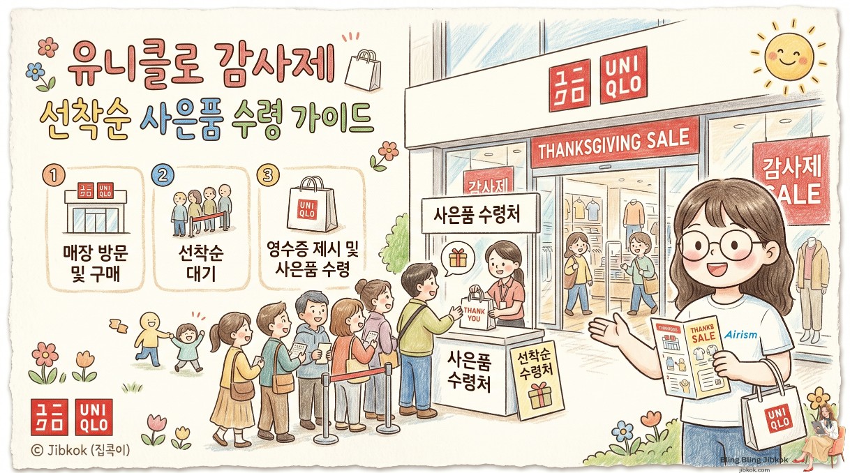 유니클로 감사제 선착순 사은품 수령 가이드(UNIQLO Thanksgiving Free Gift)