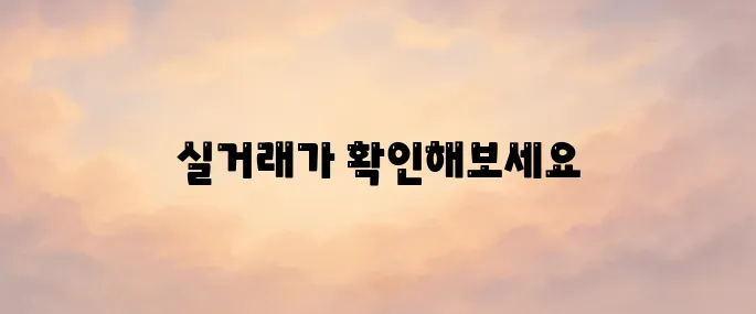 부동산 실거래가 조회 사이트 바로가기