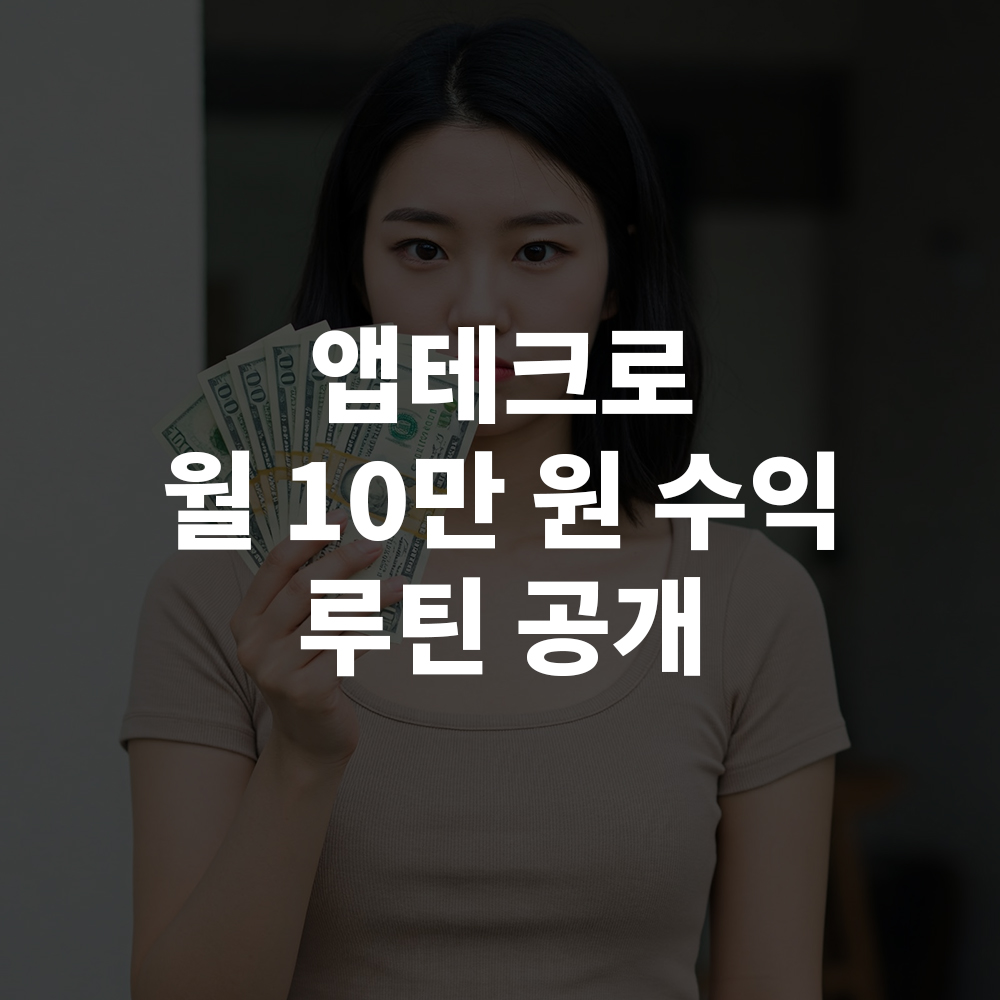 앱테크로 월 10만 원 수익 내는 루틴