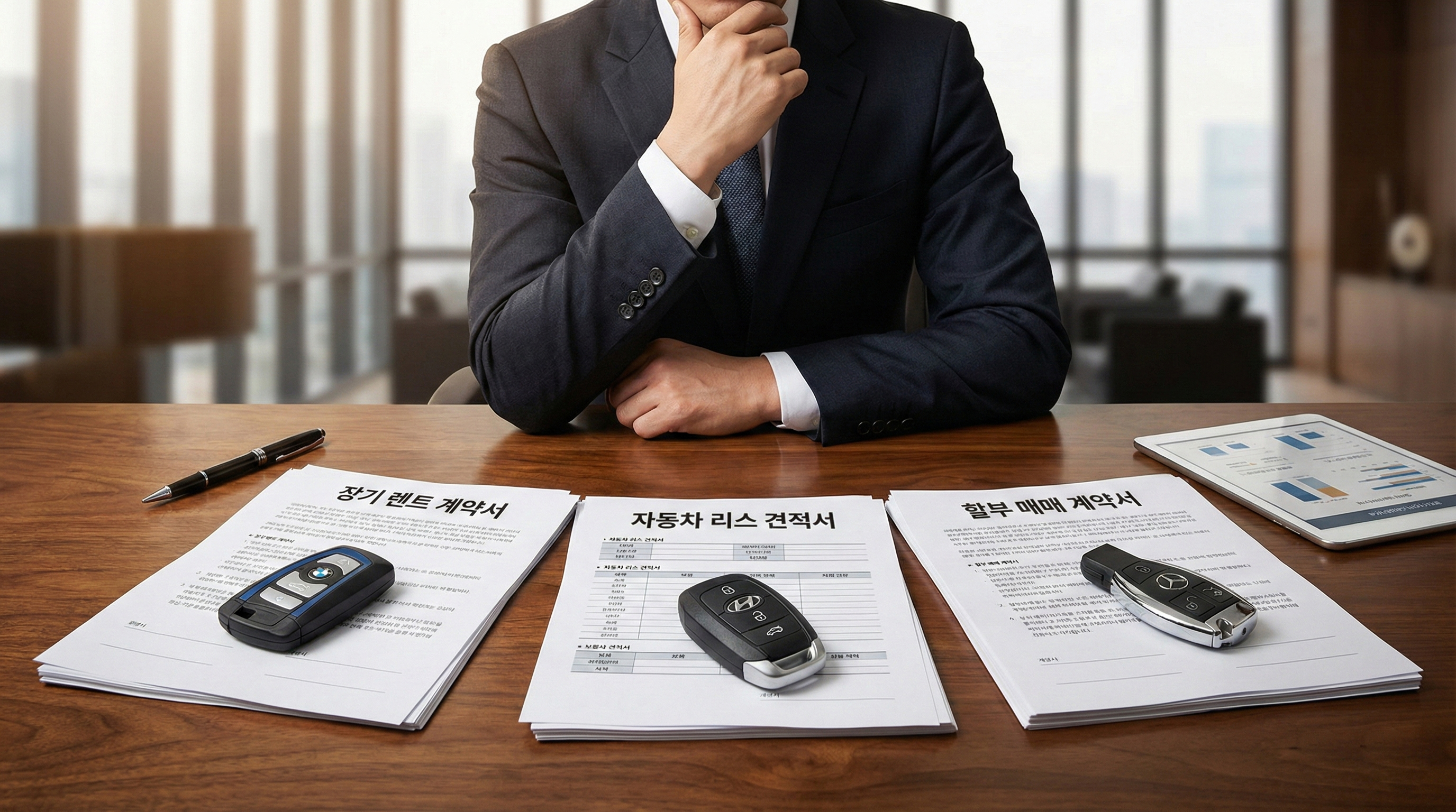 장기렌트, 리스, 매매 계약서 이미지