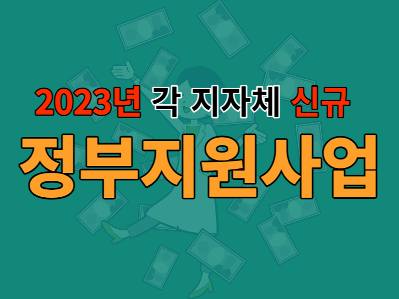 2023년 각 지자체별 신규 정부지원사업