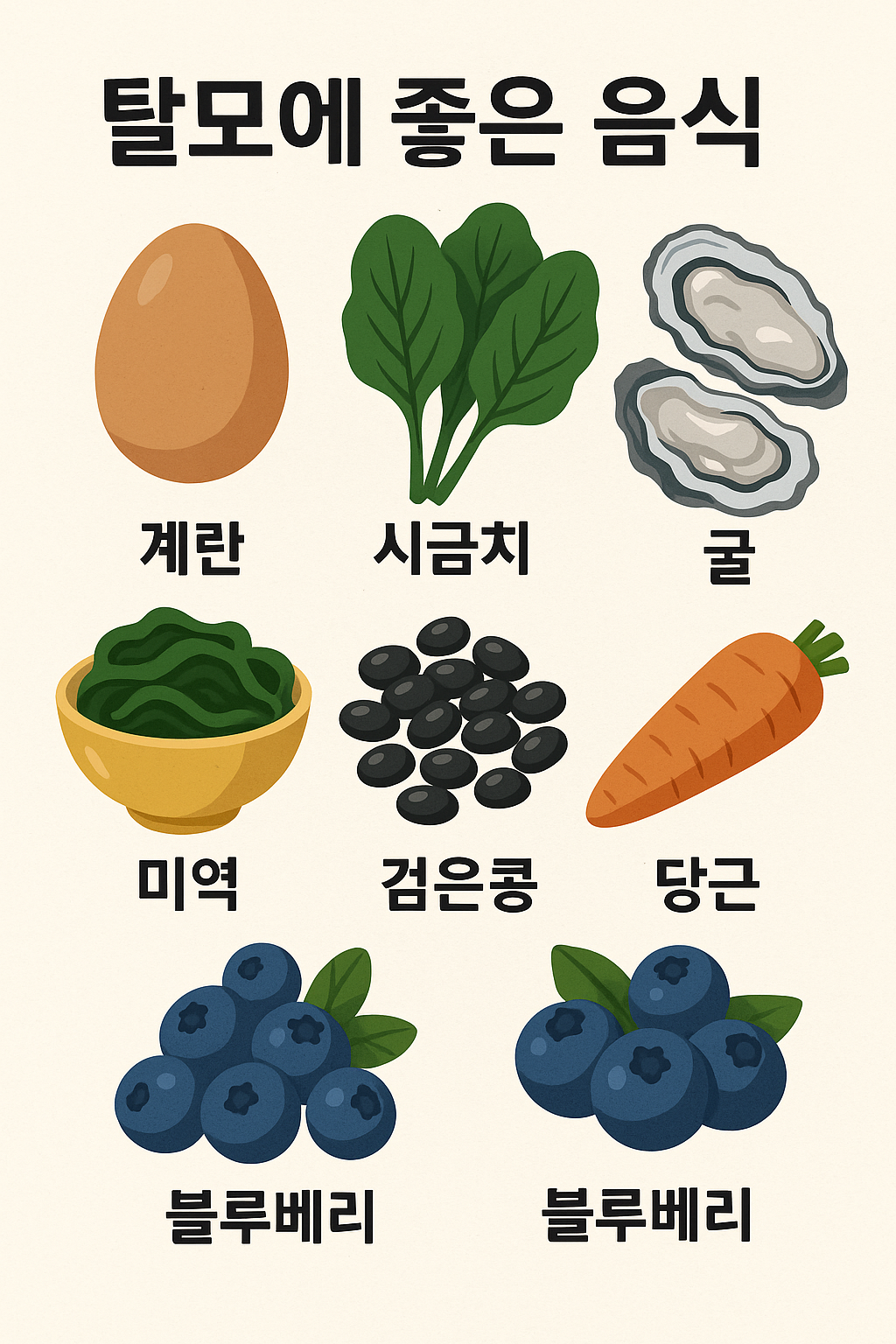 탈모에 좋은 음식