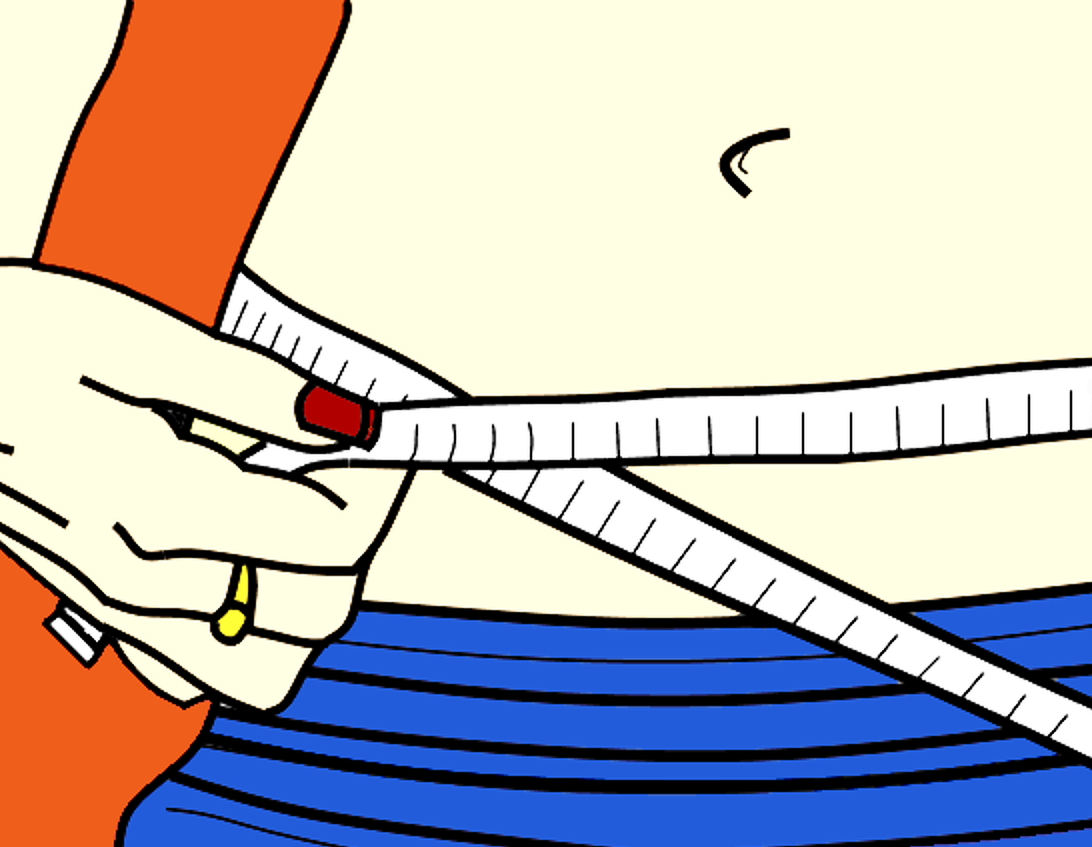 허리-둘레-재기