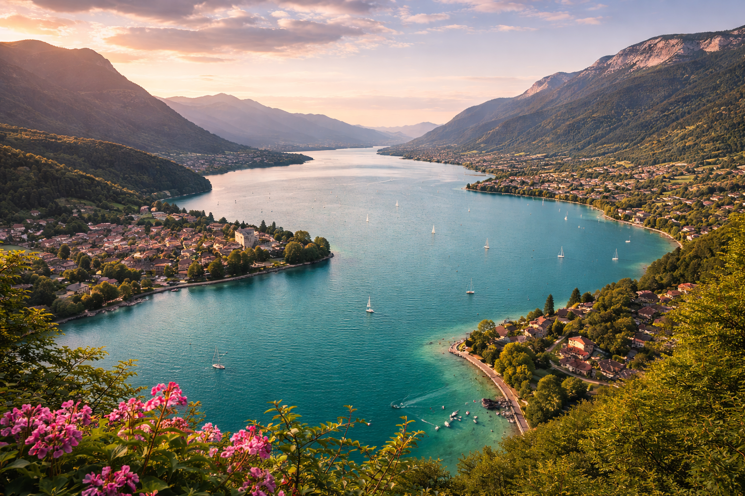 안시 호수 사진