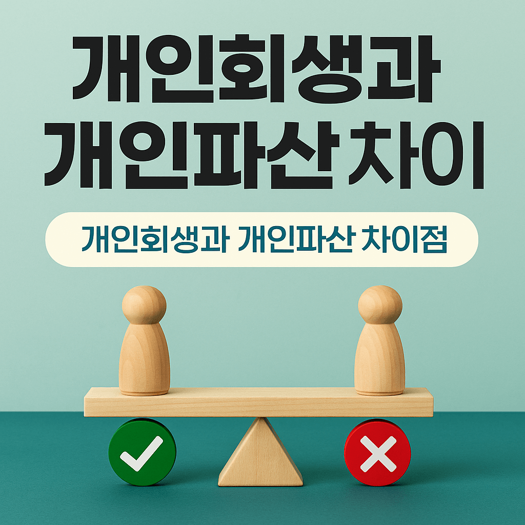 개인회생과 개인파산의 차이점 총정리|어떤 제도를 선택해야 할까?