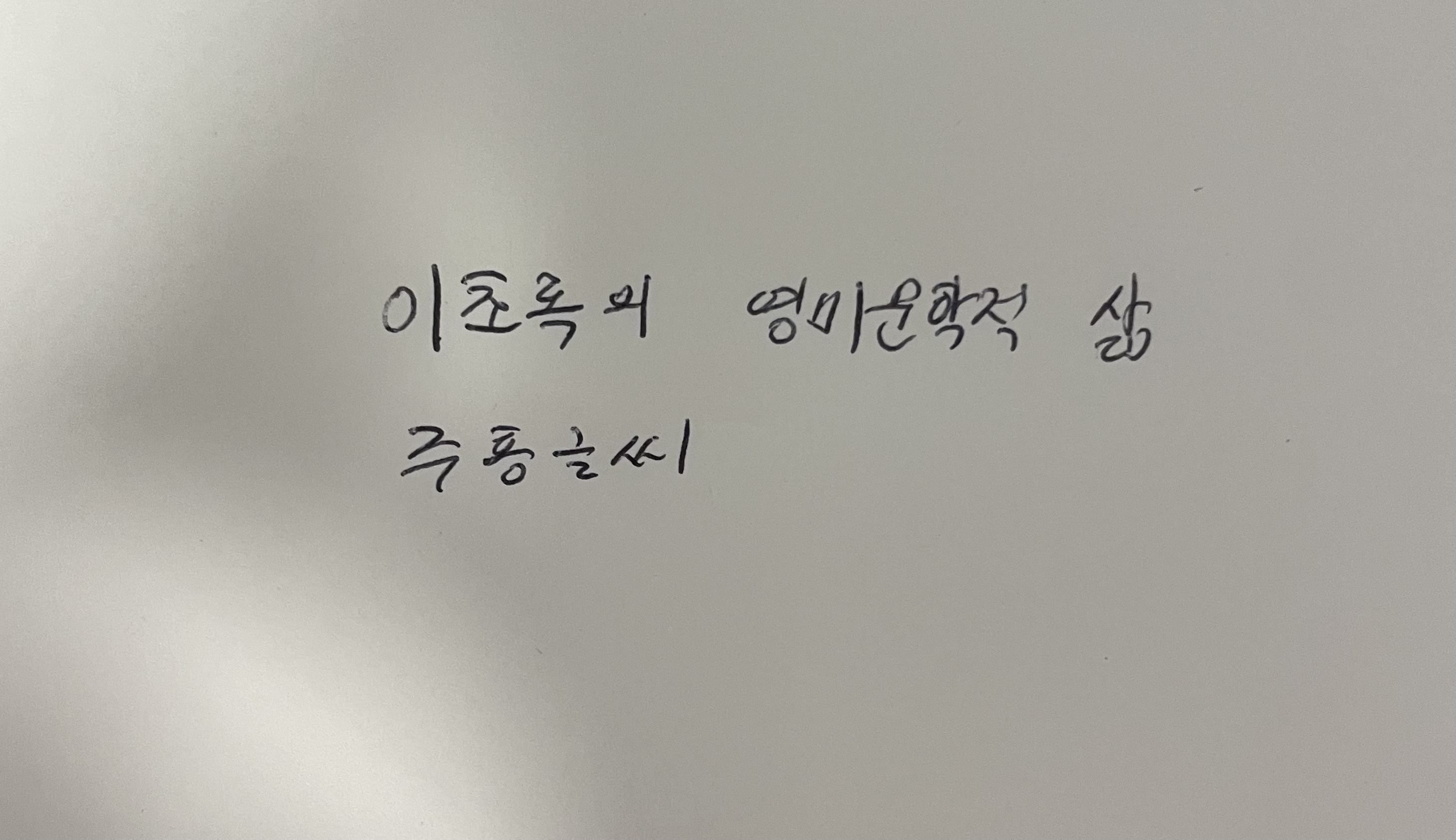 이초록의 영미문학적 삶-주홍글씨 너다니엘 호손 손글씨