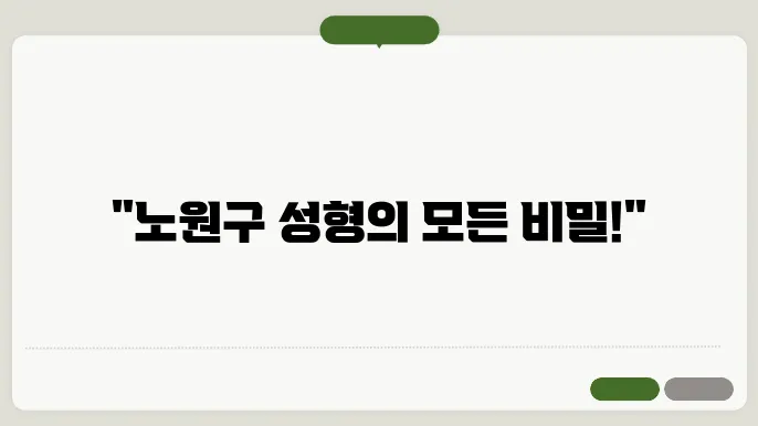 노원구 성형외과 잘하는곳 추천 확인! 가격 및 비용