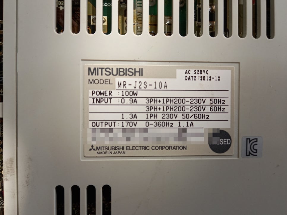 미쓰비시(MITSUBISHI) 서보드라이버 MR-J2S- 10A 파라메터 백업 및 불량파트 교체 수리 과정 by 메트영남