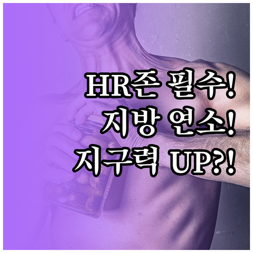 심박수 존으로 목표 달성 지방 연소와..