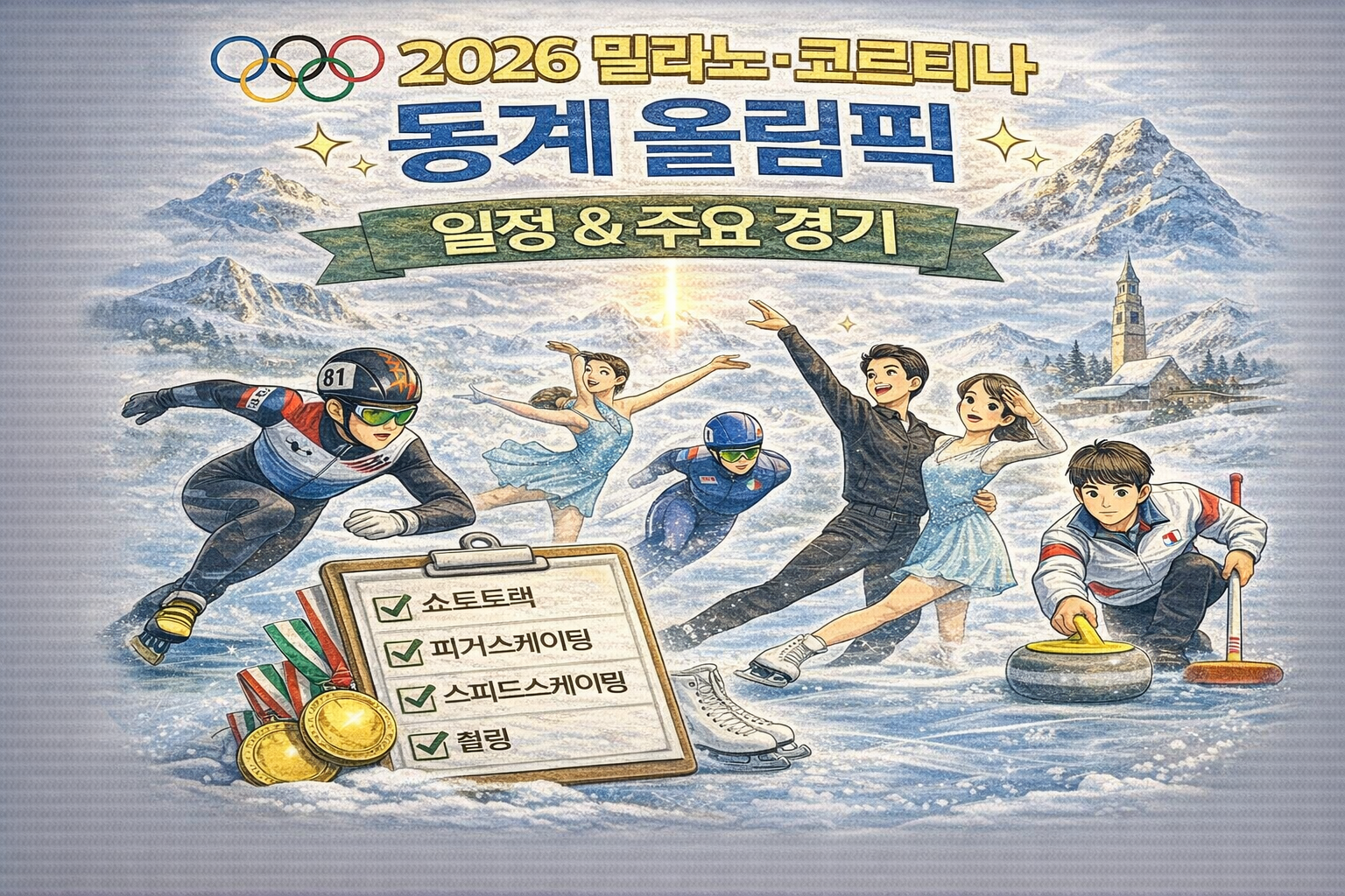 2026 밀라노 동계 올림픽 일정 &amp; 주요 경기 총정리