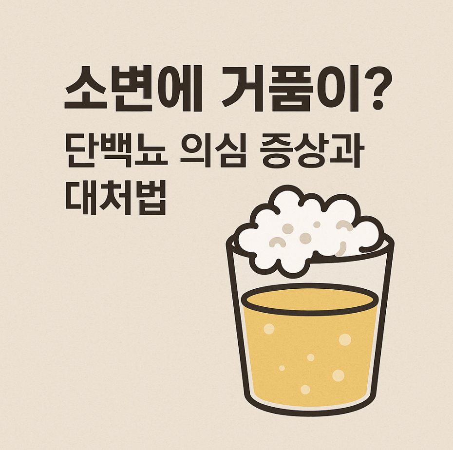 소변에 거품이? 단백뇨 의심 증상과 대처법