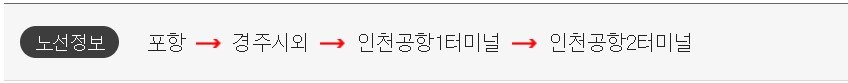 포항 인천공항 리무진 버스 시간표 요금 예약 방법