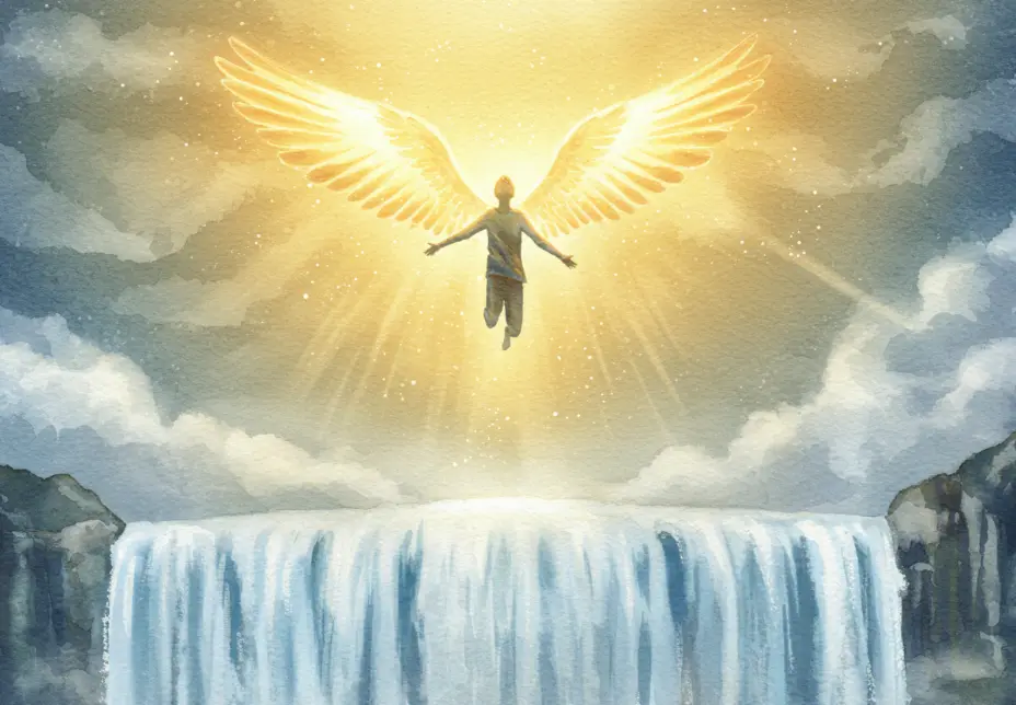 폭포위에서 뛰어내리는 꿈