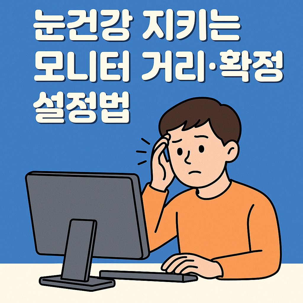눈건강 지키는 모니터 거리 환경 설정법
