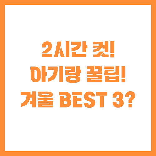 2시간이면 도착! 유아 동반 겨울 해..