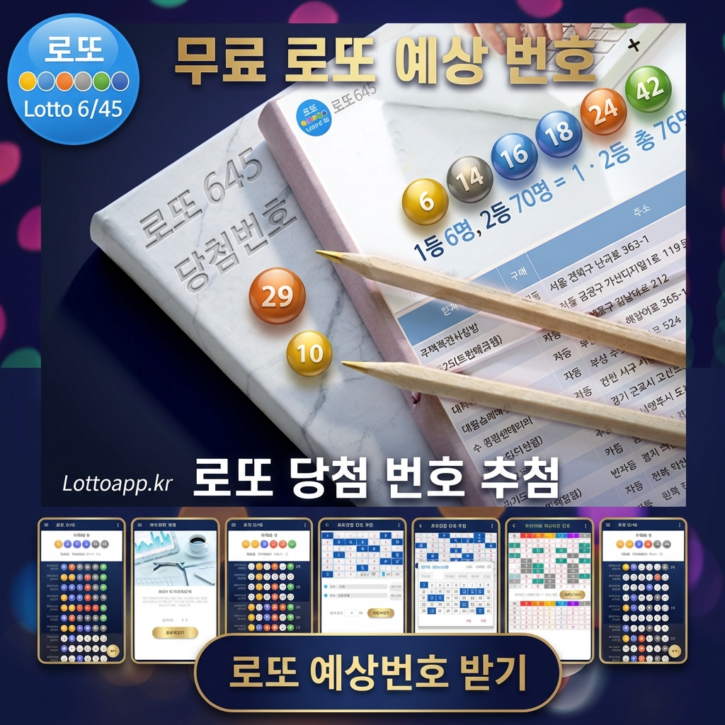 로또645 (무료) - 로또번호 당첨번호 확인, 로또645 로또번호 당첨 예상번호