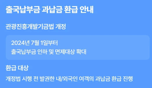 출국납부금 환급 신청 방법 총정리 (2025년 최신)