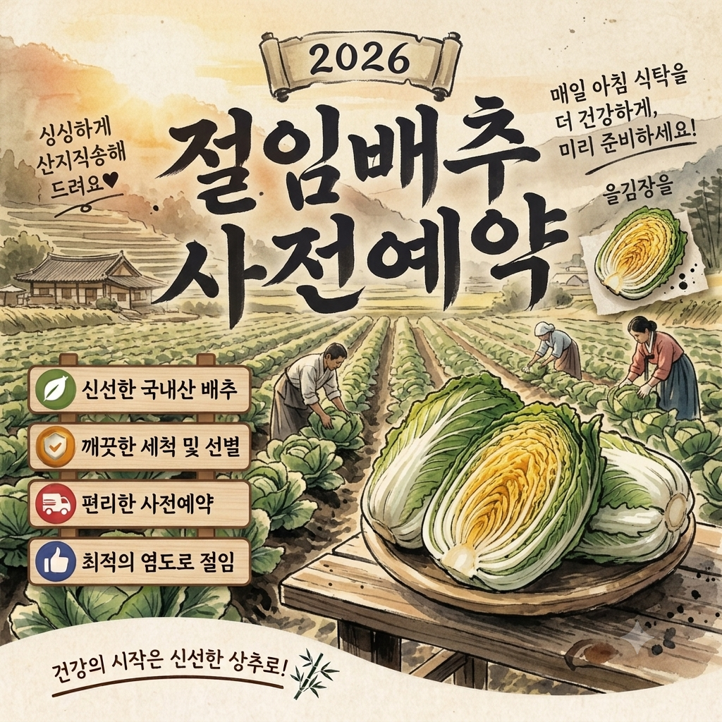 절임배추 20kg 사전예약 가격 할인 배송일 총정리