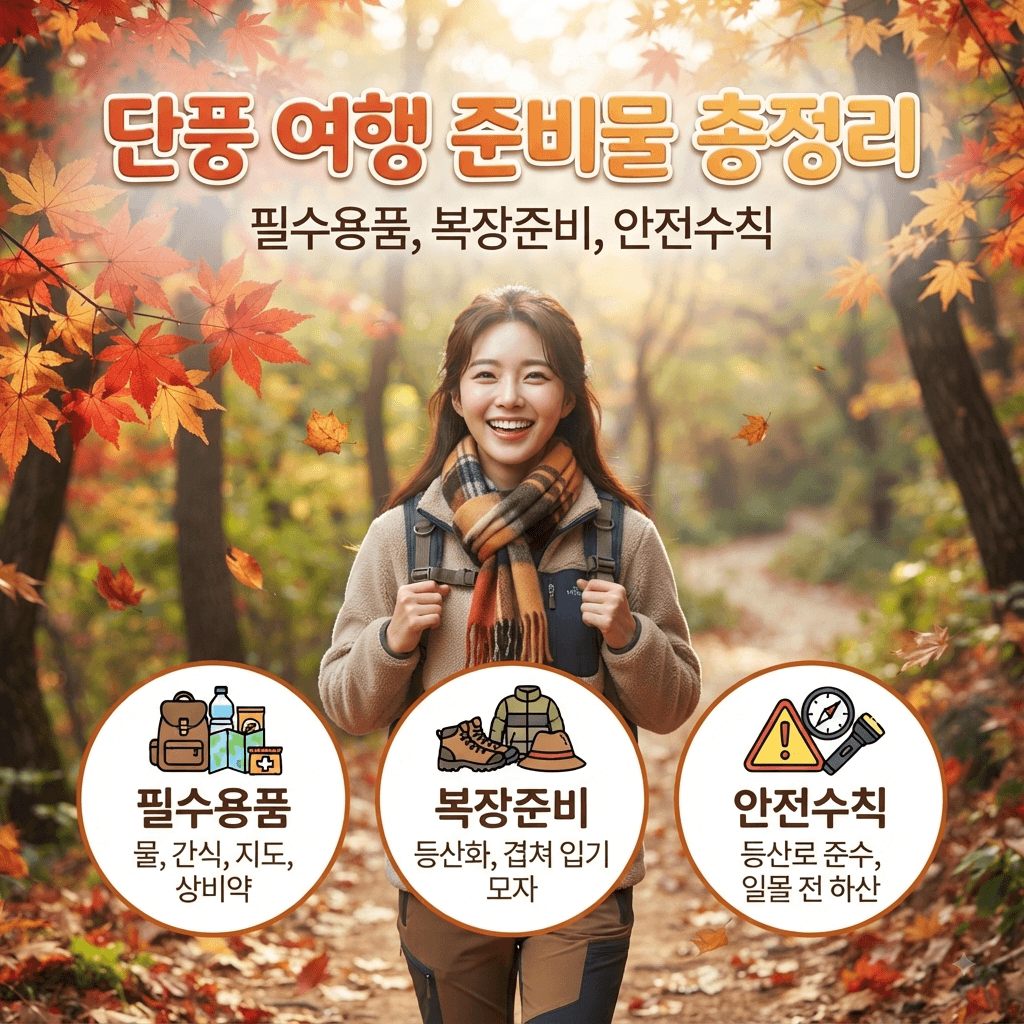 단풍 여행 준비물 총정리 (필수용품, 복장준비, 안전수칙)