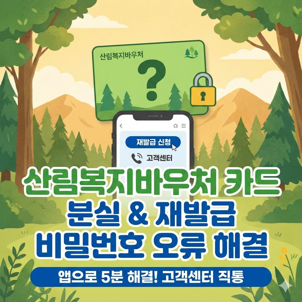 산림복지바우처 카드 분실 재발급과 비밀번호 오류 해결법
