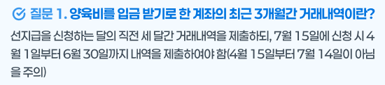 양육비 선지급제 신청 FAQ