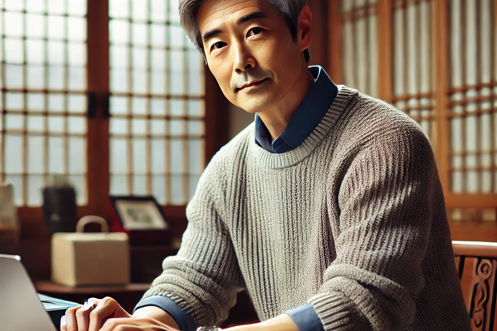 디지털 부업하는 60대 남성