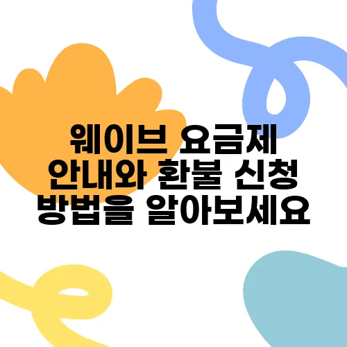 웨이브 요금제 안내와 환불 신청 방법을 알아보세요