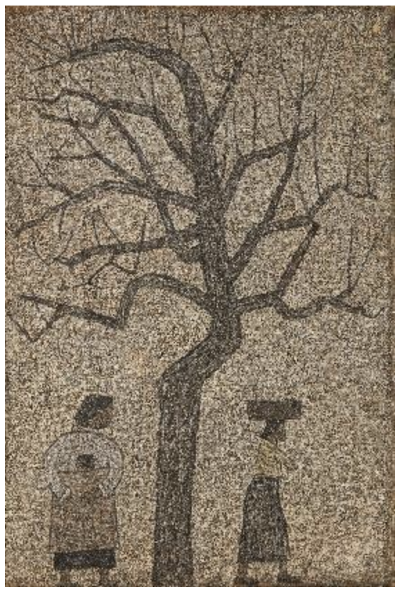 박수근 〈나무와 두 여인〉 (1962) 캔버스에 유채, 리움미술관 소장