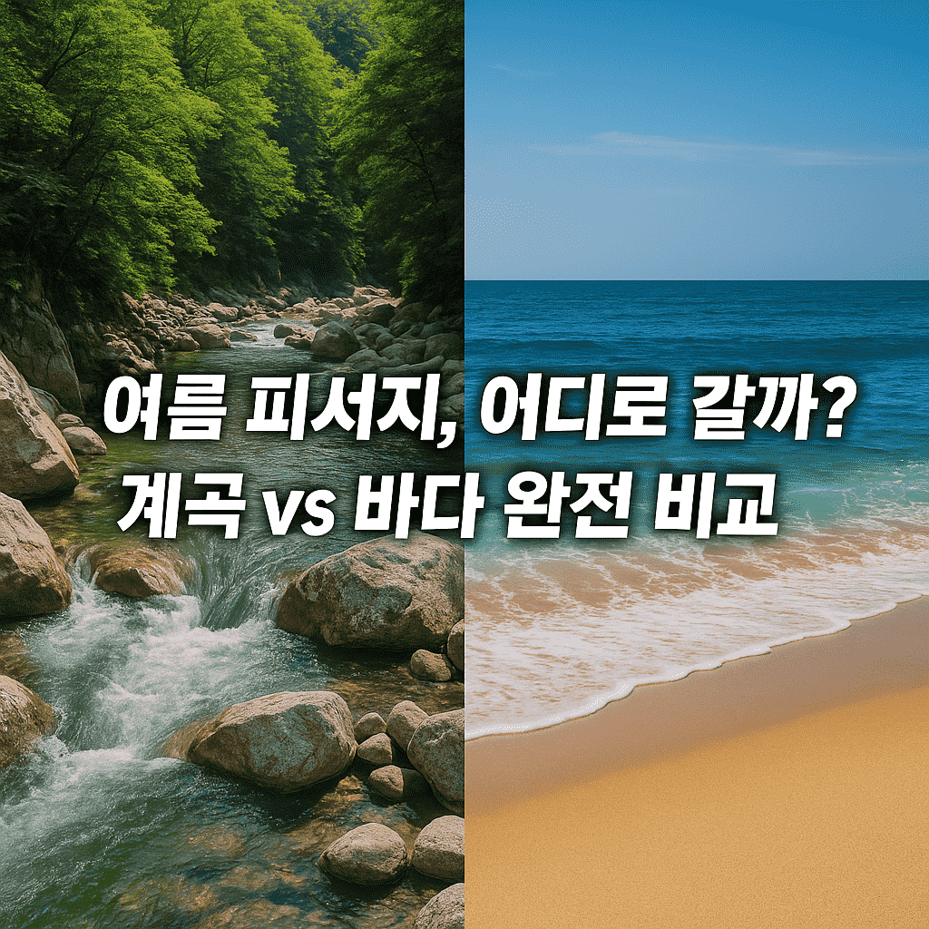 여름 피서지 추천 ❘ 계곡 vs 바다 어디로 갈까? 장단점 완전 비교